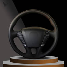 Capa de volante de couro artificial costurada à mão, para nissan teana 2008 09 10 112012 murano 2009 2010 2011 2012 2013 2014 2024 - compre barato