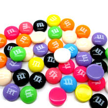 50Pcs Mixed NOT Hole 14mm Letter M Resin Loose Beads Flatbck Cabochon Scrapbooking Jewelry Finding Making DIY Accessories 2024 - buy cheap