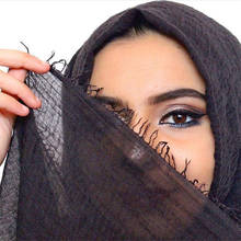 Cachecol hijab muçulmano, 70*175cm, preço de atacado, cachecol de algodão macio, envoltório de cabeça islâmico, hijab femme musulman 2024 - compre barato