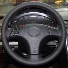 MEWANT Black Artificial Leather Car Steering Wheel Cover for Mazda 3 Axela 2004-2009 Mazda 5 2004-2010 Mazda 6 Atenza Mazda MPV 2024 - buy cheap