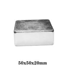 1/2/3PCS 50x50x20 mm Thick Rare Earth Neodymium Magnet 50*50mm Super Powerful Strong Magnets 50x50x20mm Big Block 50*50*20 mm 2024 - buy cheap