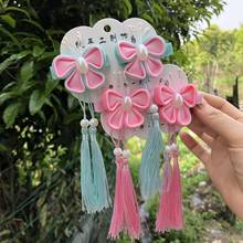 A pair of butterfly antique headdress hairpins ancient costume tassel hairpin retro outfit Hanfu accessories duckbill clip 2024 - buy cheap
