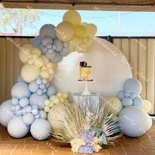 Balão macaron azul amarelo, guirlanda globos, kit global, festa, aniversário, casamento, chá de bebê, decoração 2024 - compre barato
