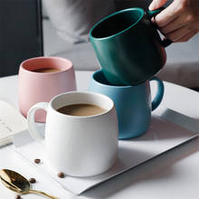 Caneca de café nórdica, xícara de café criativa de cerâmica para o café da manhã, chá e leite com alça para viagem, copo de suco caseiro, novidade para presentes 2024 - compre barato