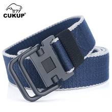 CUKUP Men's 2019 New Brand Unisex Design Double Ring Buckle Belt Man Quality Canvas Nylon Waistband Casual Belts for Men CBCK140 2024 - buy cheap