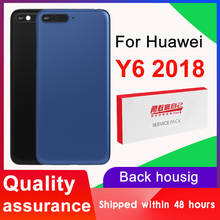 Высококачественный сменный задний корпус для Huawei Y6 2018, задняя крышка, аккумулятор, стекло с объективом камеры для Y6 2018, задняя крышка 2024 - купить недорого