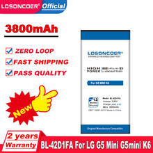 LOSONCOER 3800mAh BL-42D1FA Battery For LG G5 Mini G5 mini K6 Battery 2024 - buy cheap