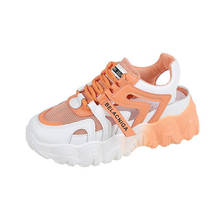 Zapatillas de deporte con plataforma para mujer, zapatos informales gruesos, de malla, transpirables, de verano 2024 - compra barato