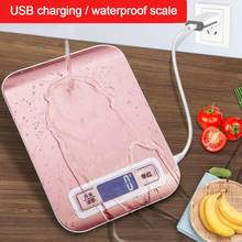 5kg~10kg/1g Kitchen Scale  Stainless Steel Digital Electronic Food Diet Scale Baking Electronic Scale USB Rechargeable LCD Scale 2024 - buy cheap