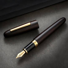 Jinhao 9056 Natural Handmade Wood Fountain Pen BLACK Wooden Beautiful Pen Iridium F/M Nib Fashion Writing Office Ink Pen Gift 2024 - buy cheap