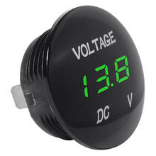 Voltage Meter Universal Voltmeter Digital Display Water Resistant LED Green Color for 12V-24V DC Car Motorcycle Automobile Truck 2024 - buy cheap
