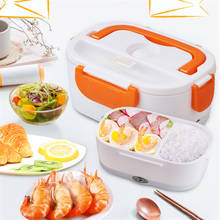 Stainless Steel Electric Lunch Box With Spoon Portable Electric Heating Food Heater Rice Container Liner Lunch Box For Office 2024 - buy cheap