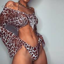 Artsu-traje de baño con estampado de leopardo para mujer, bañador Sexy para playa, conjunto de 3 piezas, ASSU60773, 2020 2024 - compra barato