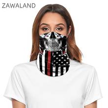 Zawaland Skull Print Adult Face Mask Scarf Outdoor Hiking Riding Windproof Neck Scarves Halloween Half Face Mask Women Bandana 2024 - buy cheap