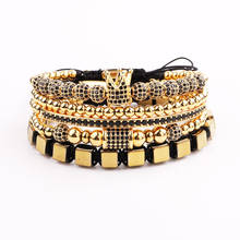JARAVVI High Quality New Luxury CZ Pave Charm Stainless Steel Beads Macrame Friendship Bracelet Men Jewelry Gift 2024 - buy cheap