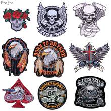 Prajna Skull Dragon Patch Large Tiger Iron On Biker Back Patch Badge Wings Punk Sewing Embroidered Patches For Clothes 2024 - buy cheap