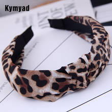 Kymyad-Diadema de tela de leopardo para niña y mujer, banda para el pelo, diademas para niña, decoración de fiesta, accesorios para el cabello para niña 2024 - compra barato