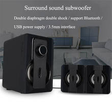 USB 2.1 Stereo BHT-compatible Speakers Subwoofer Surround Sound Laptop Audio Loudspeaker Phone Notebook Radio TF Card Speaker 2024 - buy cheap