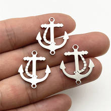 Ancla de vela de acero inoxidable, conectores de anclaje oceánico hechos a mano, fabricación de joyería, abalorio, 19x24mm, 5 uds. 2024 - compra barato