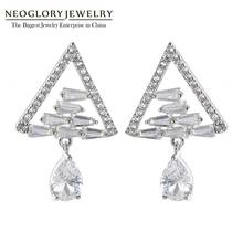 Neoglory Wholesale AAA CZ Triangular Drop Earrings For Female 2019 Wedding Party New Design Costume Jewelry Gift For Girlfriend 2024 - buy cheap