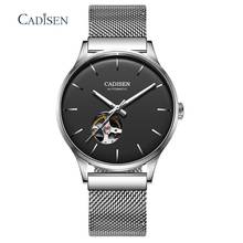 Мужские автоматические часы CADISEN MIYOTA, деловые механические наручные часы с скелетом, спортивные мужские часы с сапфировым циферблатом 2024 - купить недорого