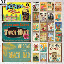 Tiki Bar-placa de Metal Vintage para decoración de pared, letrero de lata para cerveza, Pub, Bar, Pub, Club, hombre, cueva 2024 - compra barato