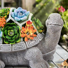 Estátua de tartaruga de led solar 7, ornamento, quintal, gramado, arte para casa, decoração, estátua de tartaruga de jardim, varanda, acessórios de decoração 2024 - compre barato