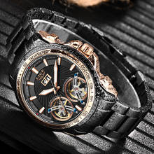 Lige 2020 novo esporte relógio de moda dos homens relógios de luxo marca superior relógio de negócios todos os aço à prova dwaterproof água relógios mecânicos 2024 - compre barato