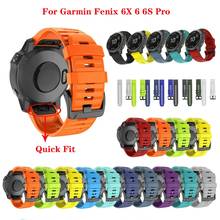 26 22mm silicone pulseira de liberação rápida para garmin fenix 6x pro relógio easyfit pulseira de pulso para fenix 6 pro relógio 2024 - compre barato