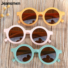 Gafas de sol redondas de moda para niños, niñas y niños, lentes de sol de protección UV, gafas de sol Vintage de colores para bebés 2024 - compra barato