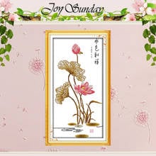 Beautiful Lotus Patterns Counted Cross Stitch 11 14CT Cross Stitch Set Wholesale Chinese Cross-stitch Kit Embroidery Needlework 2024 - buy cheap