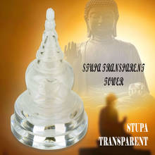 Pious Acrylic Stupa Sarira Crystal Pagoda Gifts Decorative Trinkets Buddhist Supplies Tibetan Tower Transparent Home Decor 2024 - buy cheap