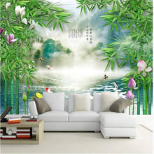 wellyu Custom wallpaper papel de paredeOriginal clear water show Chinese landscape TV background wall wall papers home decor 2024 - buy cheap