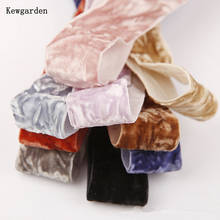 Kewgarden 1" 25mm 1.5" 38mm 10mm Flocking Velvet Ribbon Gift Packing Webbing DIY Bow Tie Hair Accessories Handmade Tape 5 Yards 2024 - buy cheap