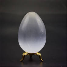 5cm Natural Selenite Lamp Carved eggs Tower Healing Crystal Wand Heart Palm Stone Wicca Decor Point White  Plate Gift xyw 2024 - buy cheap