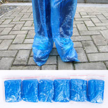 1 Pair Disposable Shoe Covers PE Waterproof Overshoes Rainproof Long Tube Protective Shoe Covers 2024 - buy cheap