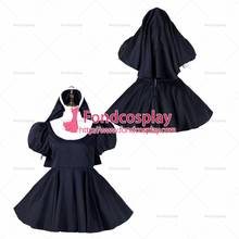 fondcosplay adult sexy cross dressing sissy maid black cotton nun dress lockable Uniform headpiece costume Tailor-made[G2236] 2024 - buy cheap