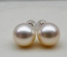 free shipping luxury Noble jewelry Genuine AAA 10-11mm natural Australian south sea white pearl earrings 2024 - buy cheap