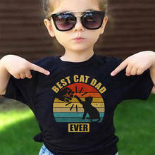 Cute Kid New Cartoon Best Cat Ever Shirt Casual Fashion Children's Tshirt Summer Short Sleeve Modal Boy Girl Baby T-shirt Brand 2024 - buy cheap