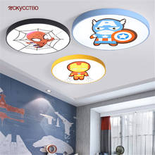 Cartoon Spider Steel Hero Captain Led Ceiling Lamp For Kids Bedroom Kindergarten Children Interior Home Decor Lighting Fixtures 2024 - buy cheap