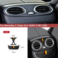 Panel de salida de aire acondicionado trasero para coche, moldura de cubierta de marco, pegatinas, para Mercedes Clase C GLC W205 C180 C200 2024 - compra barato