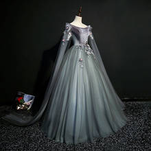 Платье Ренессанс королева викторианская красавица бальное платье костюм темно-серый 18-го века коронации Косплей бальное платье средневековое платье 2024 - купить недорого