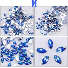 Strass adesivos para manicure brilho acrílico olho de cavalo brilhante 3d cola decorativa de unha acessórios para nail art y40 500 peças 2024 - compre barato