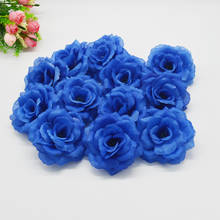 Yoshiko 10pcs Cloth Navy Blue Rose Artificial Flowers DIY Decorative flower Wreath Flower Bouquet Sticks Branches Florist Crafts 2024 - buy cheap