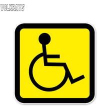 Volkrays aviso adesivos de carro atenção segurança sinal deficiência acessórios desabilitados reflexivo pvc decalque para vw golfe, 10cm * 10cm 2024 - compre barato