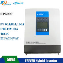 Epever 5KW Hybrid Solar Inverter 48V Battery Built in 60A 80A 100A MPPT Solar Controller Pure Sine Wave Inversor 30A AC Charger 2024 - buy cheap