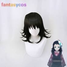 Demon Slayer: Kimetsu No Yaiba Makomo Cosplay Heat Resistant Synthetic Hair Wig + Free Wig Cap 2024 - buy cheap