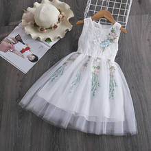 Toddler Girl Dress Baby Girl Party Lace Tulle Mesh Floral Tutu Infant Bridesmaid Chirstening Sleeveless Princess Outfit 18M-5T 2024 - buy cheap