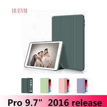 Case for  iPad 9.7    inch 2016  Soft silicone bottom Back PU Leather Smart Cover Auto Sleep A1673 A1674 A1675 2024 - buy cheap