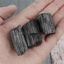 1 pçs 2.5-3.5cm chakra preto natural tourmailne minerais crus pedras de cura de energia decoração de casa 2024 - compre barato
